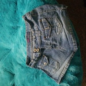 Pink hearts short shorts size 9